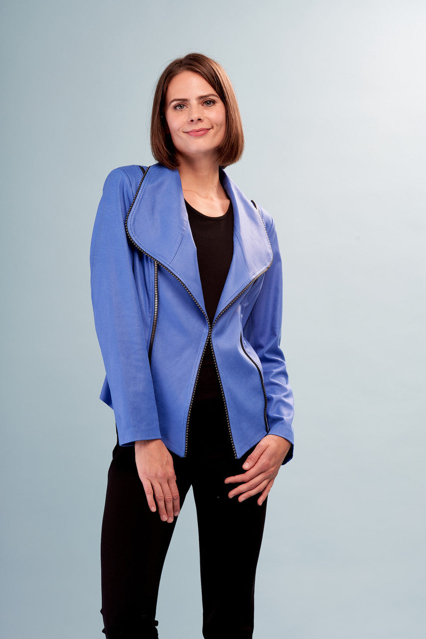 BCJ76A03SHA - Vegan Leather Long Jacket w/ Shawl Collar-01-Jackets/Blazers-Insight-Krista Anne's Boutique, Women's Fashion and Accessories Located in Oklahoma City, OK and Black Mountain, NC