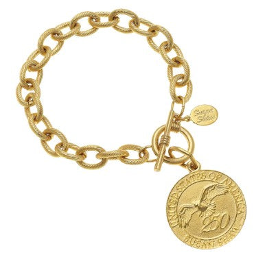 2943G - USA 250 Gold Toggle Bracelet-10-Jewelry-Susan Shaw-Krista Anne's Boutique, Women's Fashion and Accessories Located in Oklahoma City, OK and Black Mountain, NC