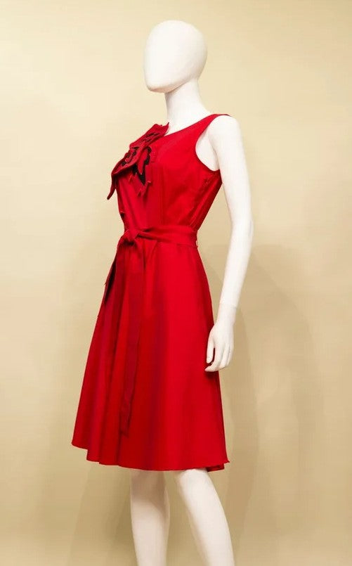 S23044 - 3D Flower Dress-06-Dresses/Jumpsuits-Samuel Dong-Krista Anne's Boutique, Women's Fashion and Accessories Located in Oklahoma City, OK and Black Mountain, NC