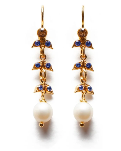 E-1302/3-5005-YG6 - Dangle Ivy Earrings-10-Jewelry-Mariana-Krista Anne's Boutique, Women's Fashion and Accessories Located in Oklahoma City, OK and Black Mountain, NC