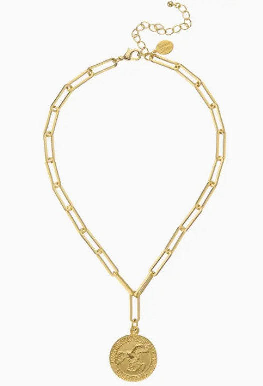 3945G - USA 250 Paperclip Necklace-10-Jewelry-Susan Shaw-Krista Anne's Boutique, Women's Fashion and Accessories Located in Oklahoma City, OK and Black Mountain, NC