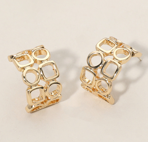 ME0130 - Gigi Hoop Earrings-10-Jewelry-Wona Trading, Inc.-Krista Anne's Boutique, Women's Fashion and Accessories Located in Oklahoma City, OK and Black Mountain, NC