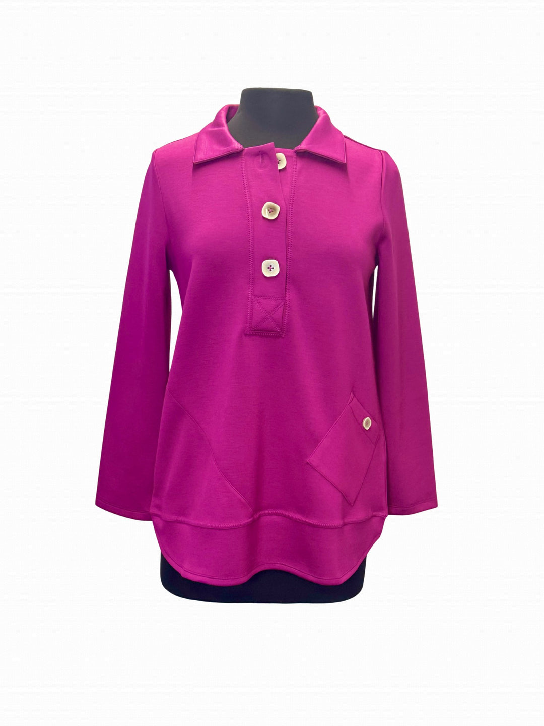 Zara Button-Detail Soft Top-02-Tops/Blouses-Lior-Krista Anne's Boutique, Women's Fashion and Accessories Located in Oklahoma City, OK and Black Mountain, NC