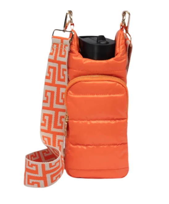 WBB1-Orange - Matte Puffer HydroBag® with Accent Shoulder Strap-09-Accessories-Wanderfull-Krista Anne's Boutique, Women's Fashion and Accessories Located in Oklahoma City, OK and Black Mountain, NC