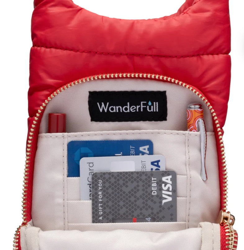 WBB1-Poppy - Puffer HydroBag® with Accent Shoulder Strap-09-Accessories-Wanderfull-Krista Anne's Boutique, Women's Fashion and Accessories Located in Oklahoma City, OK and Black Mountain, NC