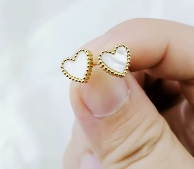 13mm Heart Stud Earrings-10-Jewelry-Aslan Rose-Krista Anne's Boutique, Women's Fashion and Accessories Located in Oklahoma City, OK and Black Mountain, NC