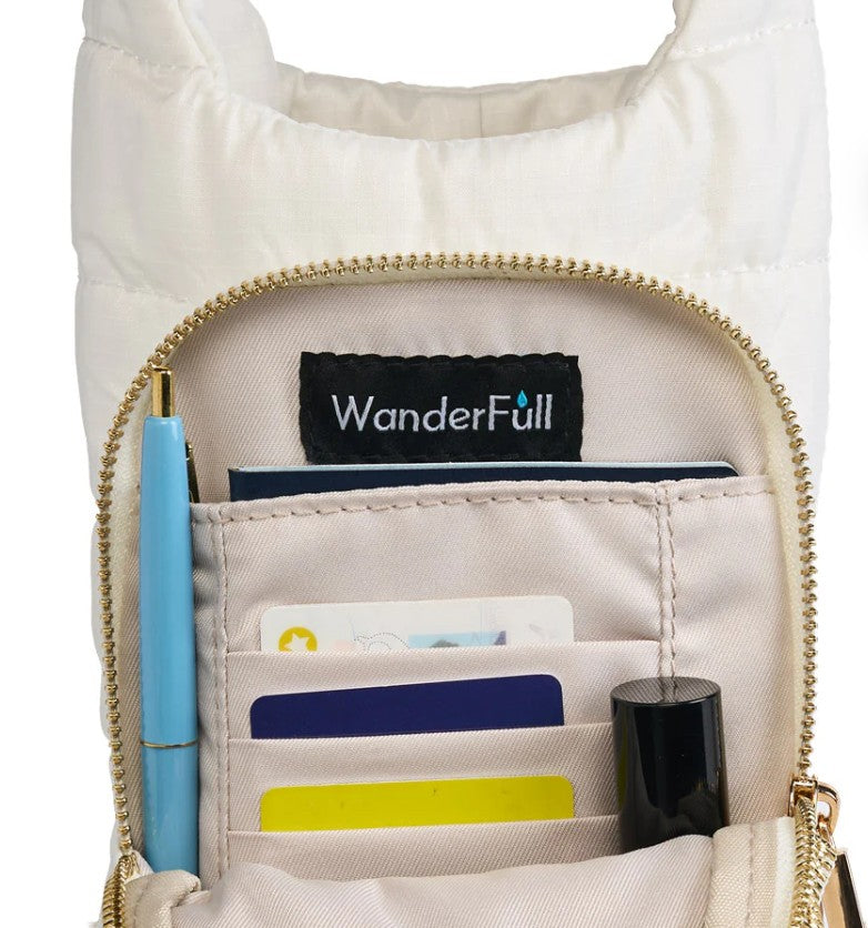WBB1-White - Ripstop Puffer HydroBag® with Accent Shoulder Strap-09-Accessories-Wanderfull-Krista Anne's Boutique, Women's Fashion and Accessories Located in Oklahoma City, OK and Black Mountain, NC