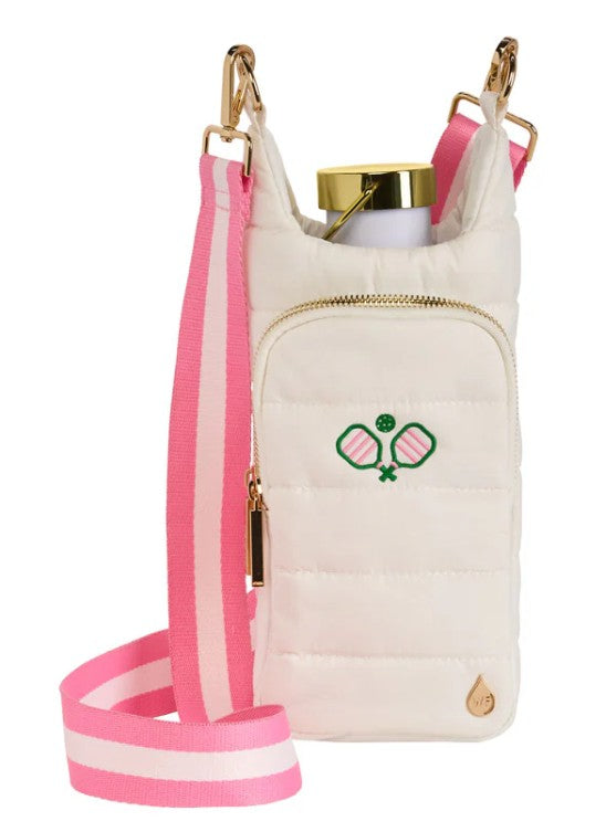 WBB1-White - Pickleball Puffer HydroBag® with Accent Shoulder Strap-09-Accessories-Wanderfull-Krista Anne's Boutique, Women's Fashion and Accessories Located in Oklahoma City, OK and Black Mountain, NC