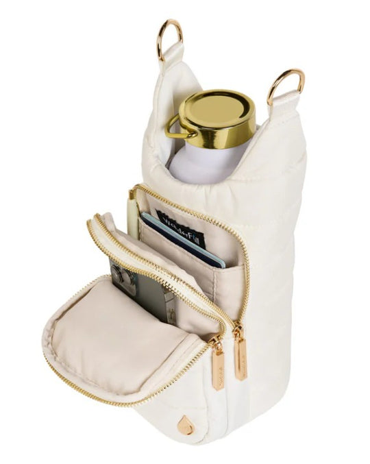 WBB1-White - Pickleball Puffer HydroBag® with Accent Shoulder Strap-09-Accessories-Wanderfull-Krista Anne's Boutique, Women's Fashion and Accessories Located in Oklahoma City, OK and Black Mountain, NC
