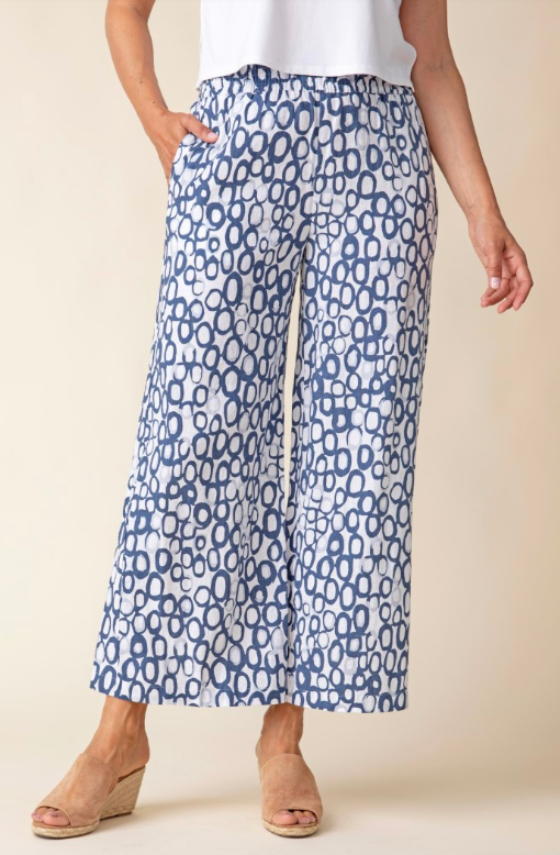 48577 - Linen Circle Easy Flood Pant-04-Bottoms-Habitat-Krista Anne's Boutique, Women's Fashion and Accessories Located in Oklahoma City, OK and Black Mountain, NC