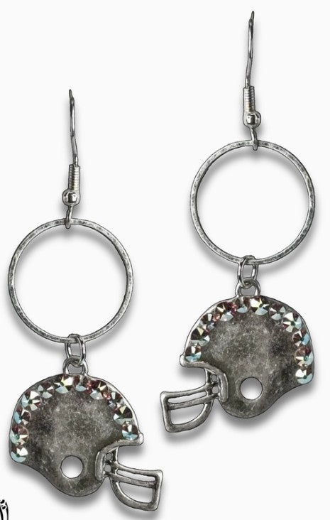 E104 - Drop Football Helmet Earrings-10-Jewelry-Pink Panache-Krista Anne's Boutique, Women's Fashion and Accessories Located in Oklahoma City, OK and Black Mountain, NC