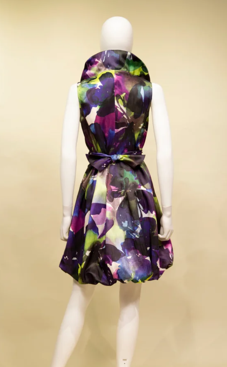 F23150 - Printed Bubble Dress-06-Dresses/Jumpsuits-Samuel Dong-Krista Anne's Boutique, Women's Fashion and Accessories Located in Oklahoma City, OK and Black Mountain, NC