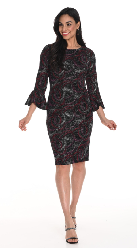 244121 - Ruffle-Sleeve Dress Krista Anne's Boutique 244121 - Ruffle-Sleeve Dress Krista Anne's Boutique