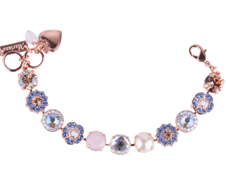 B-4084-5005-RG - Large Rosette Bracelet-10-Jewelry-Mariana-Krista Anne's Boutique, Women's Fashion and Accessories Located in Oklahoma City, OK and Black Mountain, NC