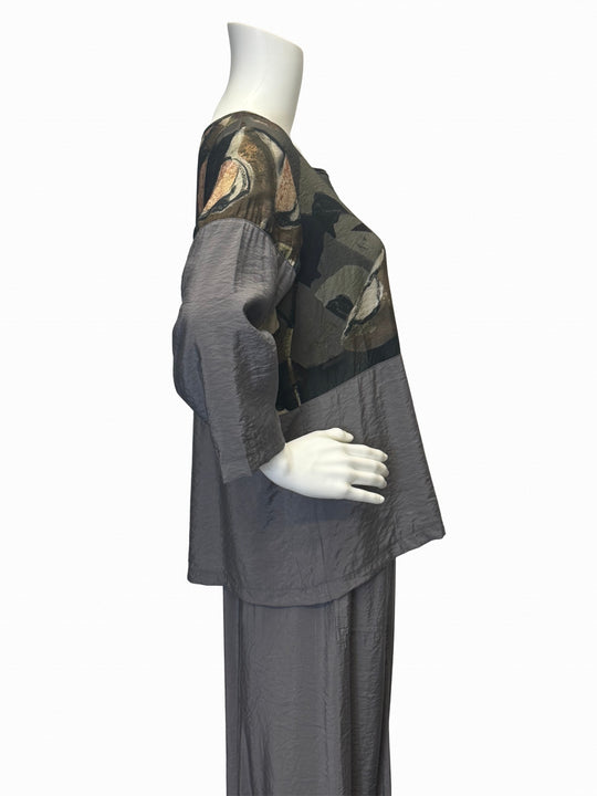 25519 - Mix Media Scoop Neck Top-02-Tops/Blouses-Shana-Krista Anne's Boutique, Women's Fashion and Accessories Located in Oklahoma City, OK and Black Mountain, NC