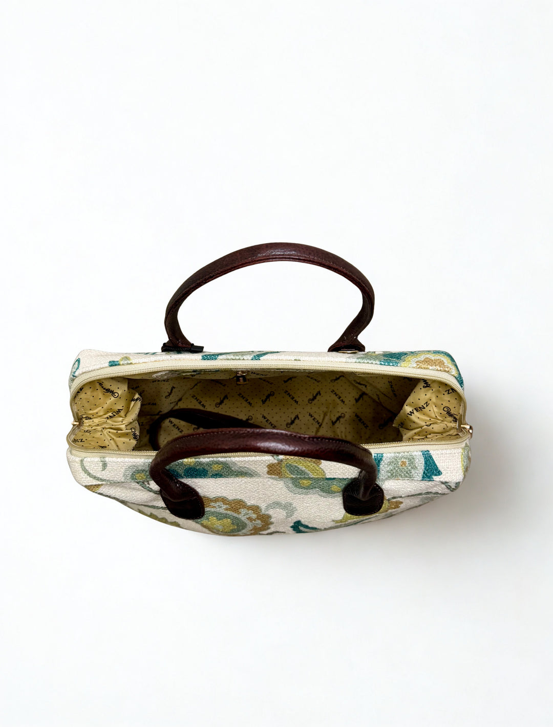 BG:100 - Tapestry Leather Carpetbag-09-Accessories-Vintage Decor Inc.-Krista Anne's Boutique, Women's Fashion and Accessories Located in Oklahoma City, OK and Black Mountain, NC