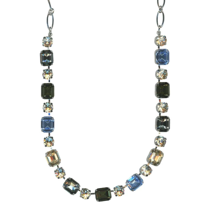 N-3320/1-5006-RO - Medium Emerald Cut and Round Necklace-10-Jewelry-Mariana-Krista Anne's Boutique, Women's Fashion and Accessories Located in Oklahoma City, OK and Black Mountain, NC