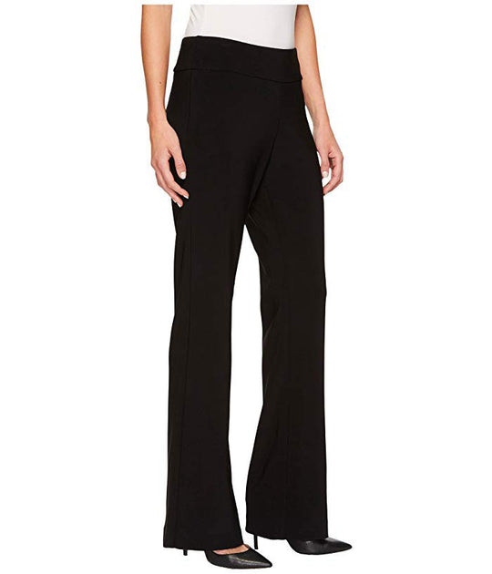 Krazy Larry Pleather Pull-On Slim Pants in Black