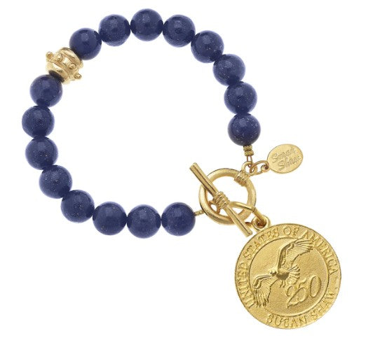 2943BL - USA 250 Lapis Toggle Bracelet-10-Jewelry-Susan Shaw-Krista Anne's Boutique, Women's Fashion and Accessories Located in Oklahoma City, OK and Black Mountain, NC