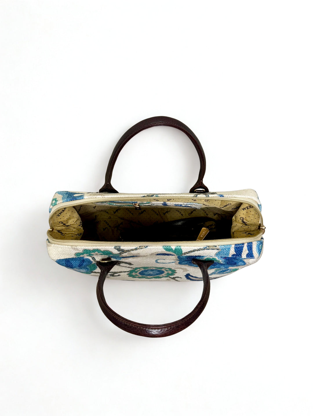 BG:100 - Tapestry Leather Carpetbag-09-Accessories-Vintage Decor Inc.-Krista Anne's Boutique, Women's Fashion and Accessories Located in Oklahoma City, OK and Black Mountain, NC