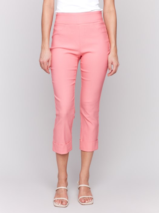 C5259T-560A - Stretch Pull-On Capri Pants-04-Bottoms-Charlie B.-Krista Anne's Boutique, Women's Fashion and Accessories Located in Oklahoma City, OK and Black Mountain, NC