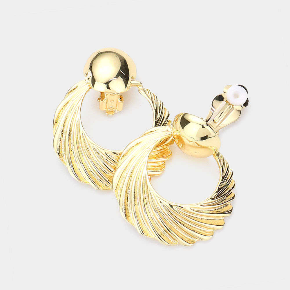 CE16723 - Gloria Clip Earring-09-Accessories-Wona Trading, Inc.-Krista Anne's Boutique, Women's Fashion and Accessories Located in Oklahoma City, OK and Black Mountain, NC