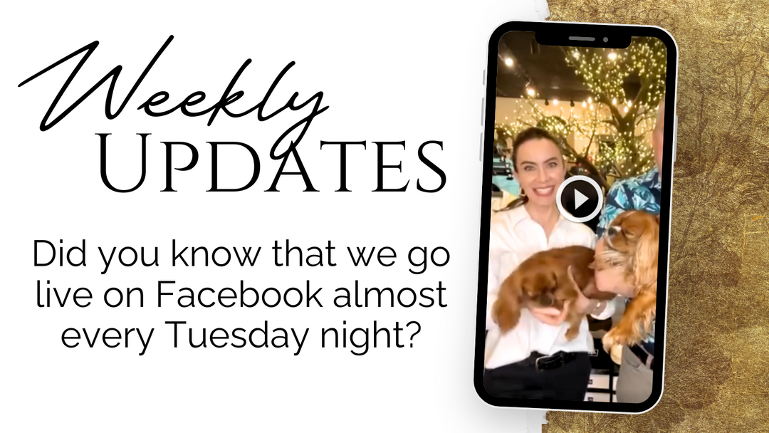 Weekly Updates. Did you know that we go live on Facebook almost every tuesday night?