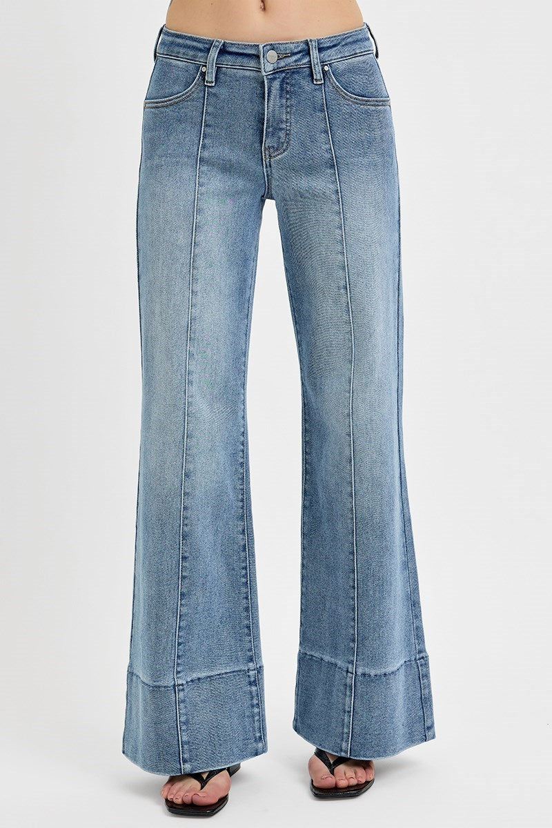 PW21090 - Ophelia Jean-04-Bottoms-Risen Jeans-Krista Anne's Boutique, Women's Fashion and Accessories Located in Oklahoma City, OK and Black Mountain, NC