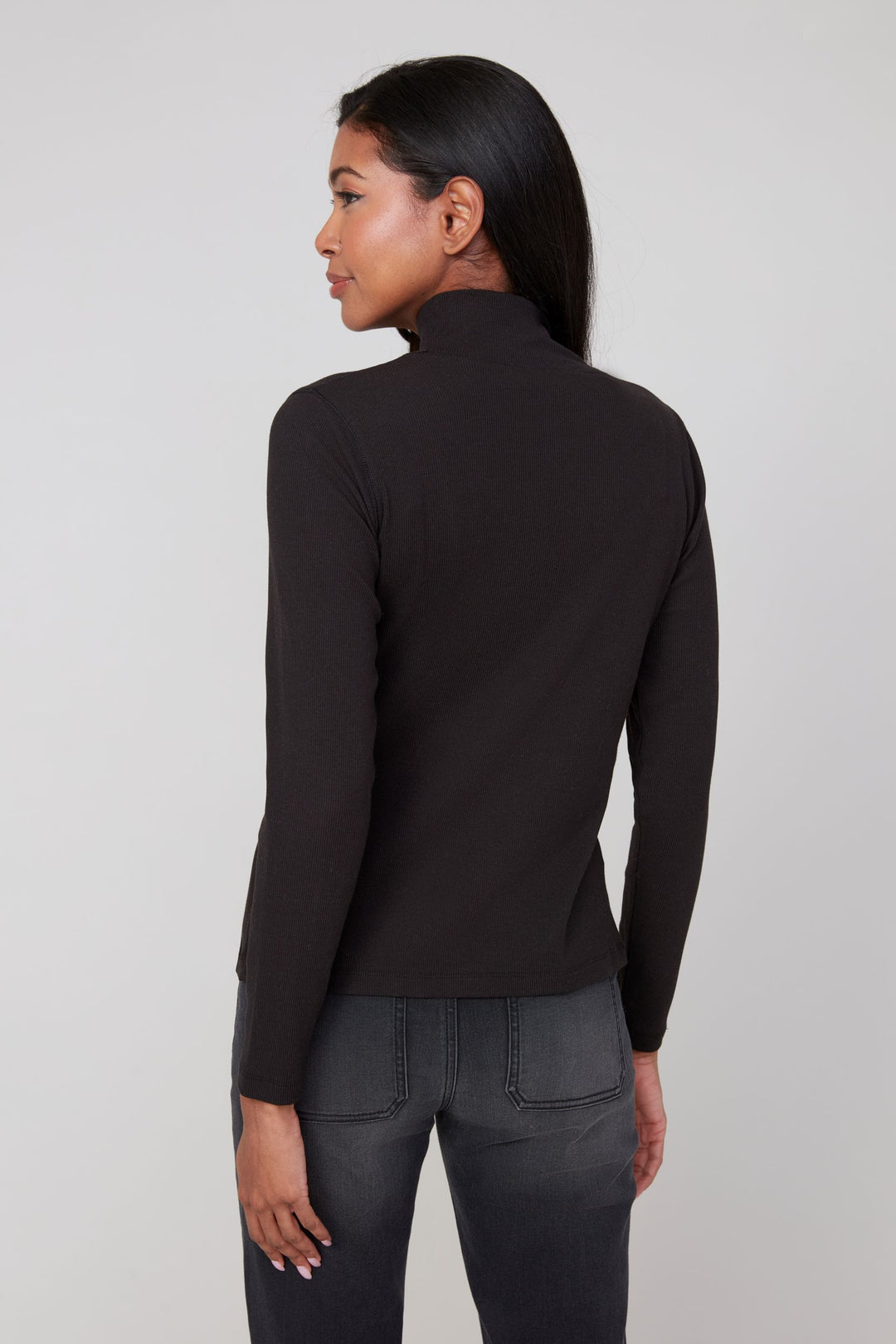 R7801 - Cross Over Mock Neck Top-02-Tops/Blouses-Renuar-Krista Anne's Boutique, Women's Fashion and Accessories Located in Oklahoma City, OK and Black Mountain, NC