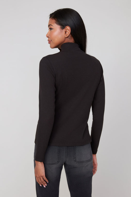 R7801 - Cross Over Mock Neck Top-02-Tops/Blouses-Renuar-Krista Anne's Boutique, Women's Fashion and Accessories Located in Oklahoma City, OK and Black Mountain, NC