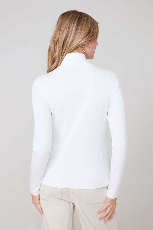 R7801 - Cross Over Mock Neck Top-02-Tops/Blouses-Renuar-Krista Anne's Boutique, Women's Fashion and Accessories Located in Oklahoma City, OK and Black Mountain, NC