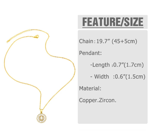 Gatsby Initial Necklace-10-Jewelry-Aslan Rose-Krista Anne's Boutique, Women's Fashion and Accessories Located in Oklahoma City, OK and Black Mountain, NC