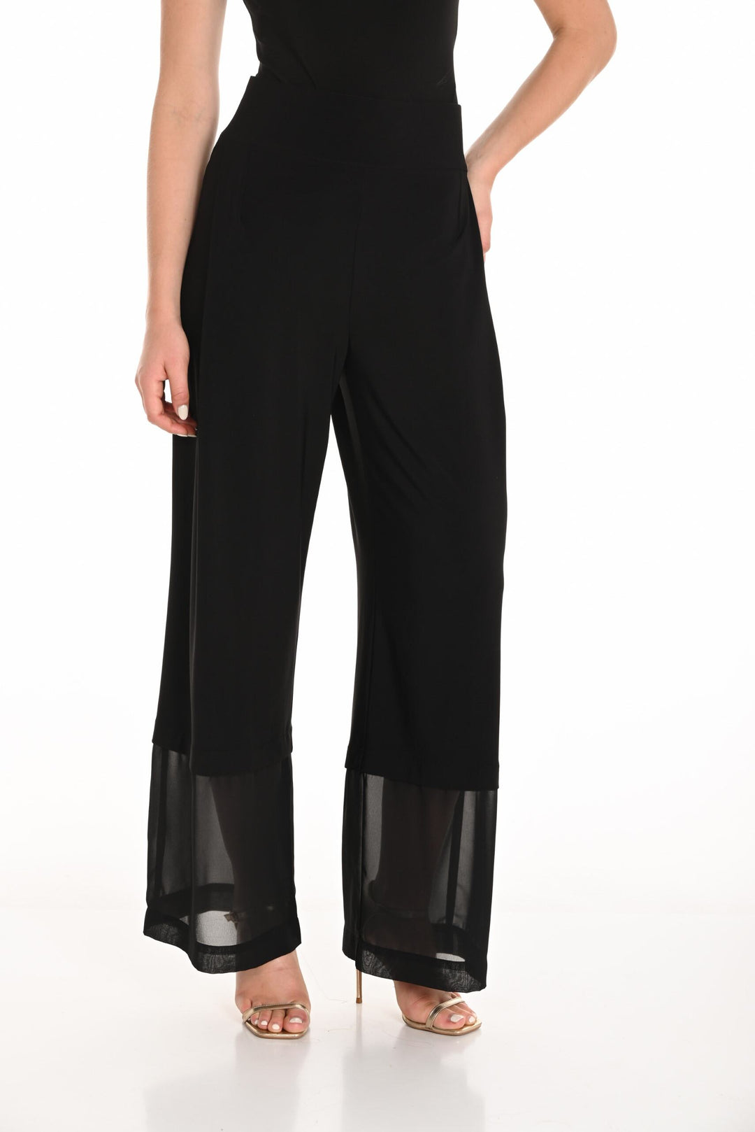 251048 - Sheer Cuff Pull On Pant-04-Bottoms-Frank Lyman-Krista Anne's Boutique, Women's Fashion and Accessories Located in Oklahoma City, OK and Black Mountain, NC