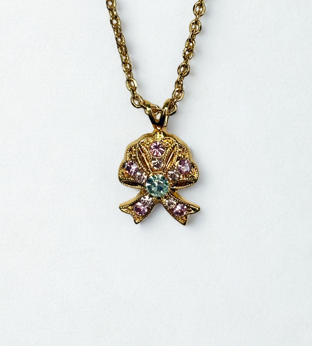 N-5006/5-5001-YG - Bow Pendant-10-Jewelry-Mariana-Krista Anne's Boutique, Women's Fashion and Accessories Located in Oklahoma City, OK and Black Mountain, NC