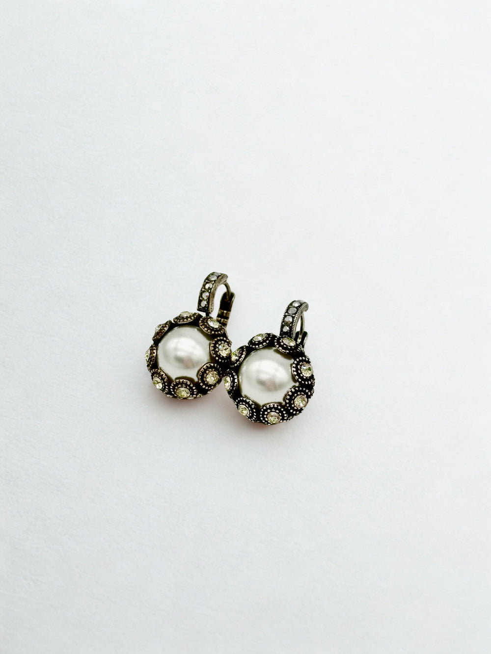 E-1386-1006-SP6 - Pearl Center Leverback Earrings-10-Jewelry-Mariana-Krista Anne's Boutique, Women's Fashion and Accessories Located in Oklahoma City, OK and Black Mountain, NC