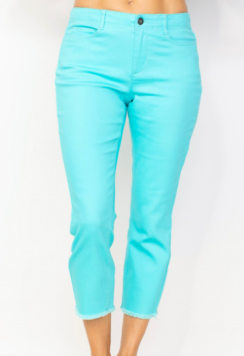 11177 - Stretch Denim Capri-04-Bottoms-Habitat-Krista Anne's Boutique, Women's Fashion and Accessories Located in Oklahoma City, OK and Black Mountain, NC