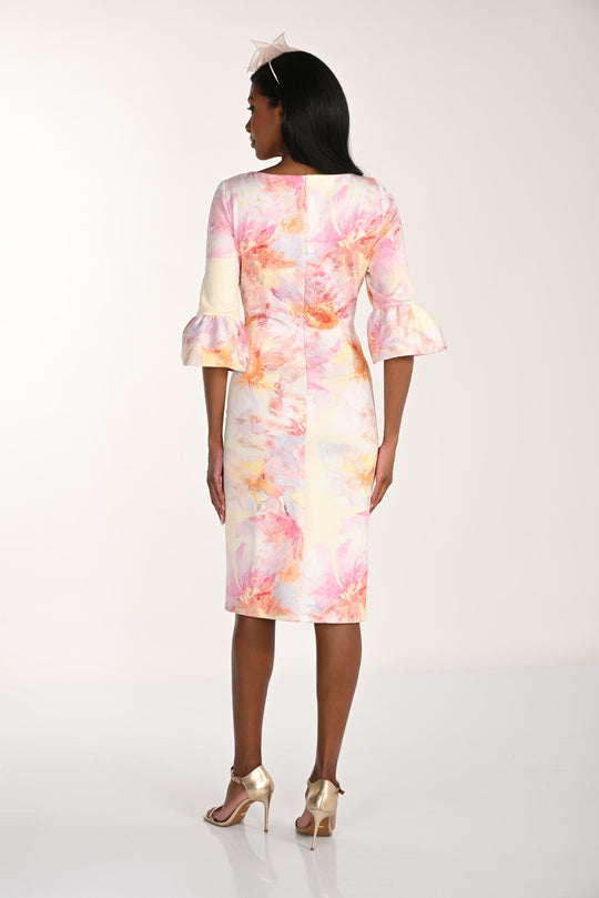268304 - Watercolor Floral Dress-06-Dresses/Jumpsuits-Frank Lyman-Krista Anne's Boutique, Women's Fashion and Accessories Located in Oklahoma City, OK and Black Mountain, NC