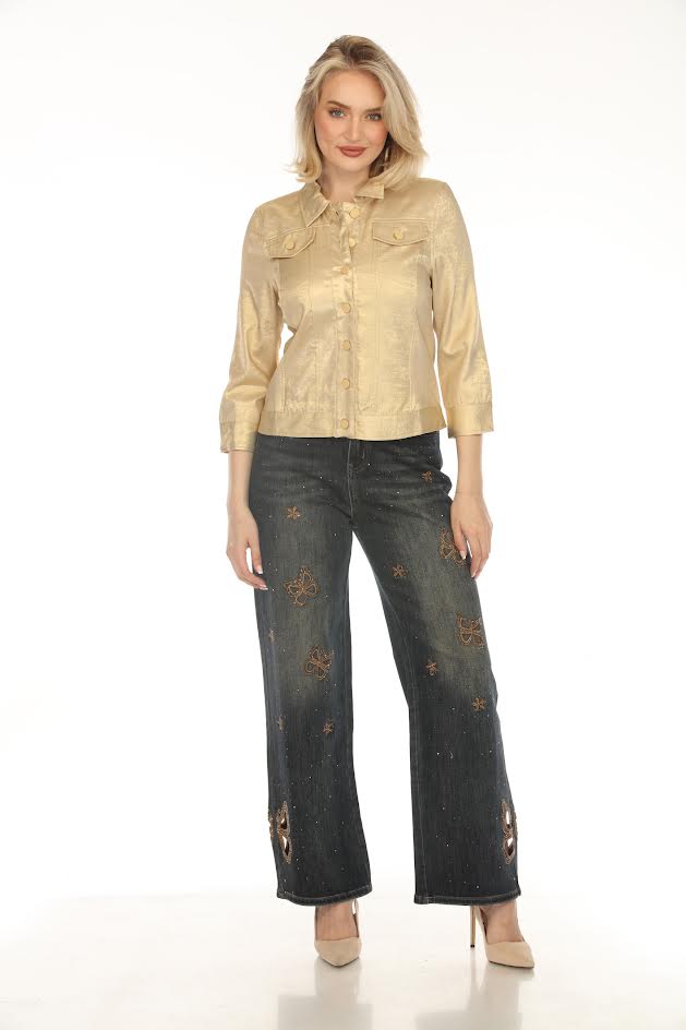 Z13507 - Sue Butterfly Jeans-04-Bottoms-AZI-Krista Anne's Boutique, Women's Fashion and Accessories Located in Oklahoma City, OK and Black Mountain, NC