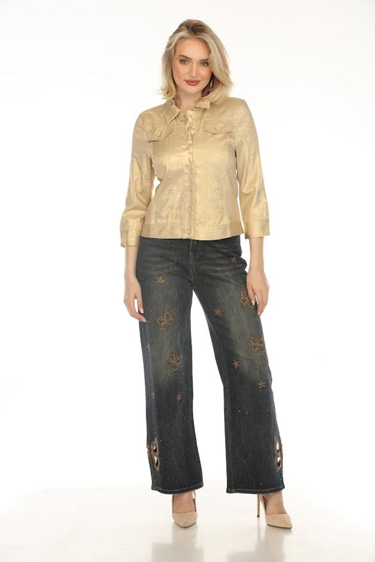 Z13507 - Sue Butterfly Jeans-04-Bottoms-AZI-Krista Anne's Boutique, Women's Fashion and Accessories Located in Oklahoma City, OK and Black Mountain, NC