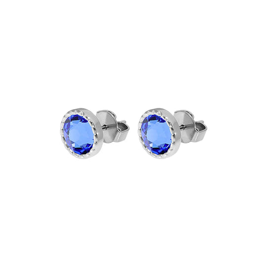 100039/21 - Silver Bocconi Flat Stud Earrings-10-Jewelry-Qudo-Krista Anne's Boutique, Women's Fashion and Accessories Located in Oklahoma City, OK and Black Mountain, NC