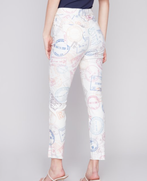 C5409R-856B - Printed Pull-On Twill Pant-4-Bottoms-Charlie B.-Krista Anne's Boutique, Women's Fashion and Accessories Located in Oklahoma City, OK