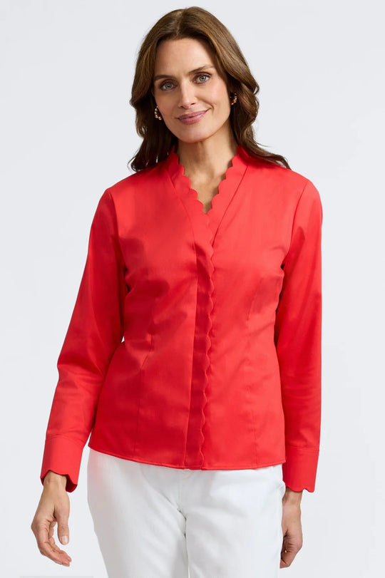 203277 - Bridget Long Sleeve Shirt-02-Tops/Blouses-Foxcroft-Krista Anne's Boutique, Women's Fashion and Accessories Located in Oklahoma City, OK and Black Mountain, NC