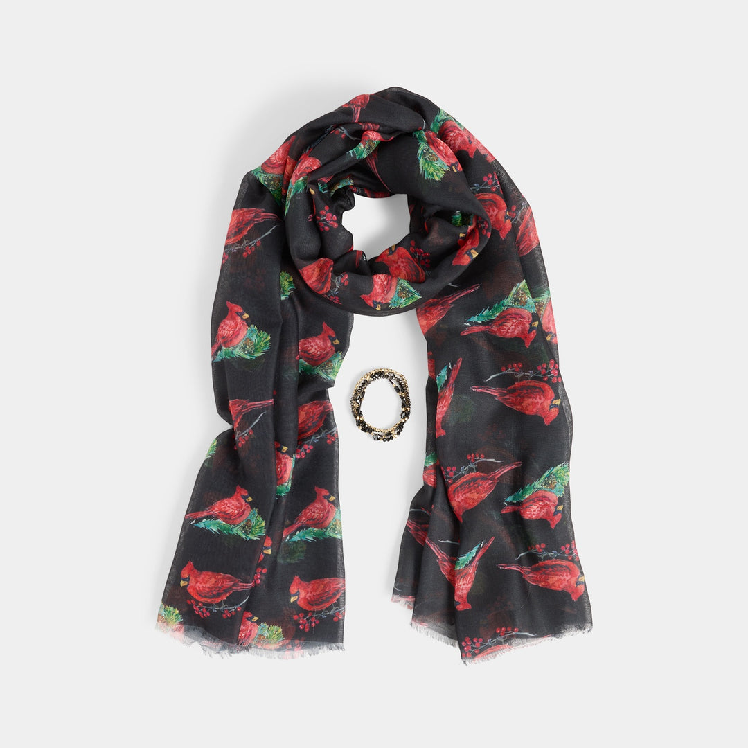 2536348A - Cardinal Scarf and Bracelet Set-09-Accessories-Coco + Carmen-Krista Anne's Boutique, Women's Fashion and Accessories Located in Oklahoma City, OK and Black Mountain, NC