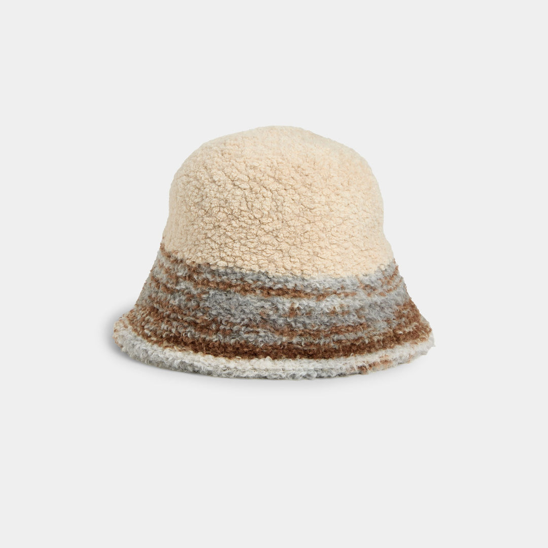 2536400 - Horizon Stripe Sherpa Bucket Hat-09-Accessories-Coco + Carmen-Krista Anne's Boutique, Women's Fashion and Accessories Located in Oklahoma City, OK and Black Mountain, NC