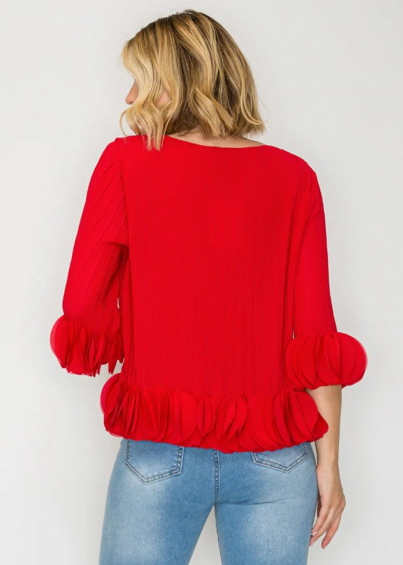 35688W - Joanna Top-02-Tops/Blouses-Joh-Krista Anne's Boutique, Women's Fashion and Accessories Located in Oklahoma City, OK and Black Mountain, NC