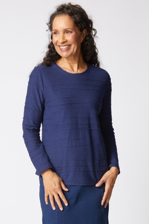 16528 - Steady Stream L/S Tee-03-Tees/Tanks-Habitat-Krista Anne's Boutique, Women's Fashion and Accessories Located in Oklahoma City, OK and Black Mountain, NC