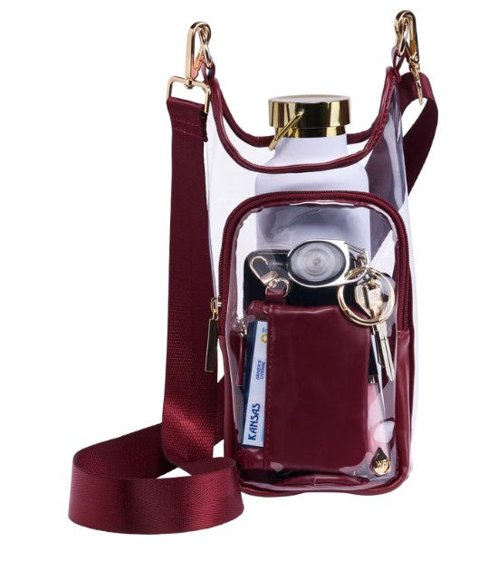 WBB1-Clear - Clear Stadium HydroBag® with Accent Shoulder Strap-09-Accessories-Wanderfull-Krista Anne's Boutique, Women's Fashion and Accessories Located in Oklahoma City, OK and Black Mountain, NC