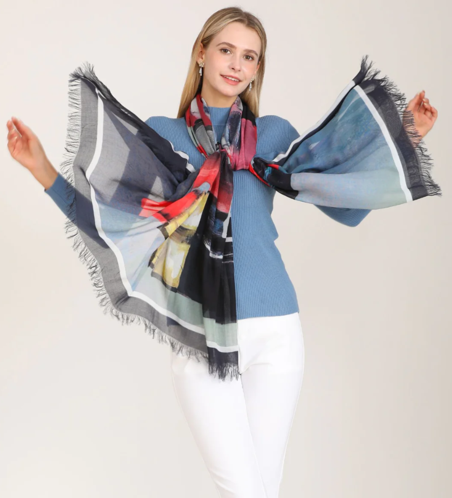 D-1004 - "My Lips are Anointed" Silk Blend Scarf-08-Scarves/Wraps-Love's Pure Light-Krista Anne's Boutique, Women's Fashion and Accessories Located in Oklahoma City, OK and Black Mountain, NC