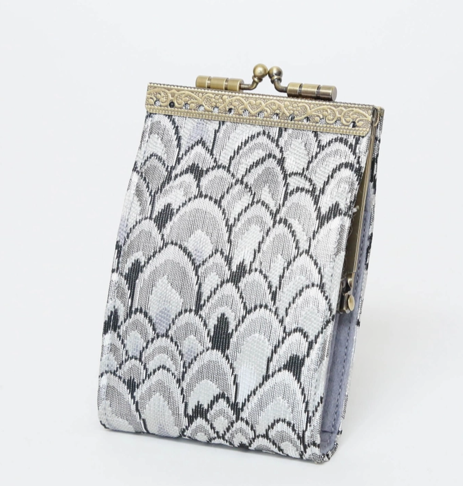 CHR-104 - Small Feathers Brocade Card Wallet with RFID Protection-12-Gifts-Cathayana-Krista Anne's Boutique, Women's Fashion and Accessories Located in Oklahoma City, OK and Black Mountain, NC