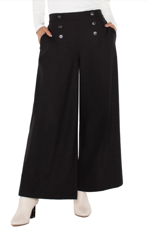 LM4671TS29 - Sailor Wide Leg Pant-04-Bottoms-Liverpool-Krista Anne's Boutique, Women's Fashion and Accessories Located in Oklahoma City, OK and Black Mountain, NC